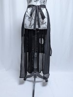 画像21: 黒紋付サークルカットジャケット＆オーバースカート (21)