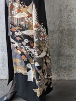 画像4: 【鶴×熨斗×松竹梅】黒留袖オーバースカート (4)