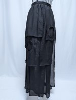 画像18: 黒紋付サークルカットジャケット＆オーバースカート (18)