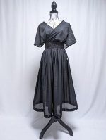 画像11: 【五三桐紋】黒紋付シースルー無限wayワンピース (11)