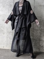 画像3: 黒紋付サークルカットジャケット＆オーバースカート (3)