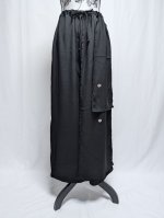 画像9: 【五三桐紋】黒紋付レイヤードワイドパンツ (9)