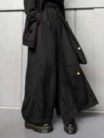 画像8: 【五三桐紋】黒紋付レイヤードワイドパンツ (8)
