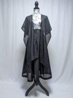 画像6: 【五三桐紋】黒紋付シースルー無限wayワンピース (6)