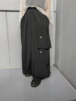 画像6: 【五三桐紋】黒紋付レイヤードワイドパンツ (6)