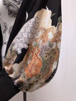 画像7: 【飛鶴×四季草花】黒留袖マーガレット (7)