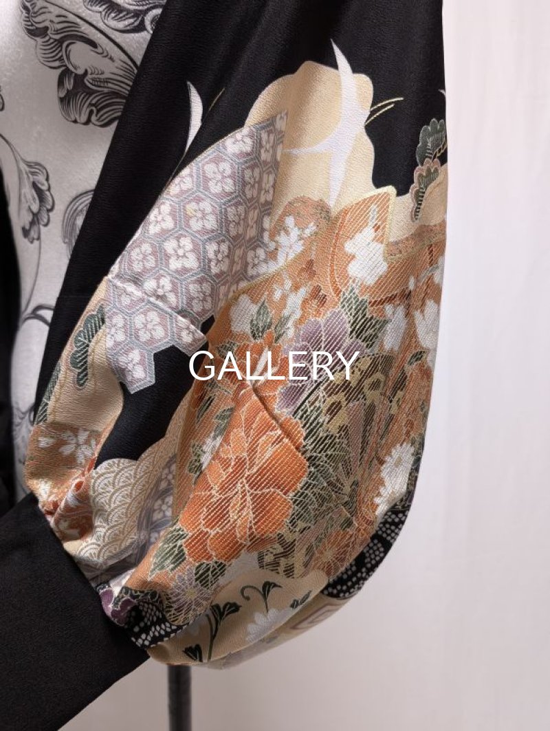 画像7: 【飛鶴×四季草花】黒留袖マーガレット (7)