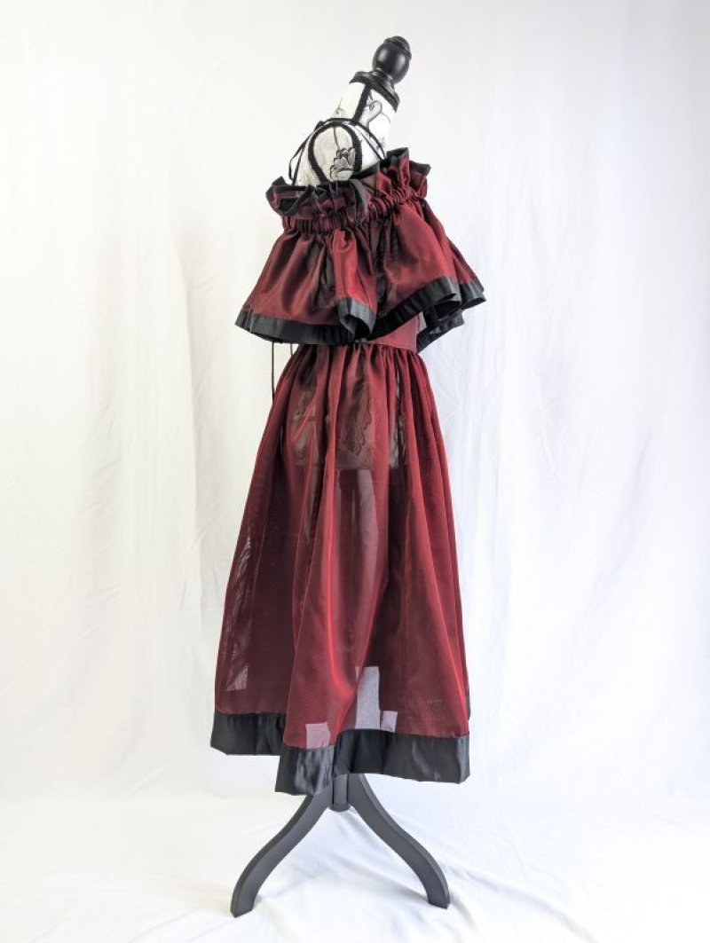 画像14: 【風通紗】リバーシブルキャミソール＆フレアスカート (14)