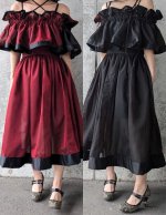 画像2: 【風通紗】リバーシブルキャミソール＆フレアスカート (2)