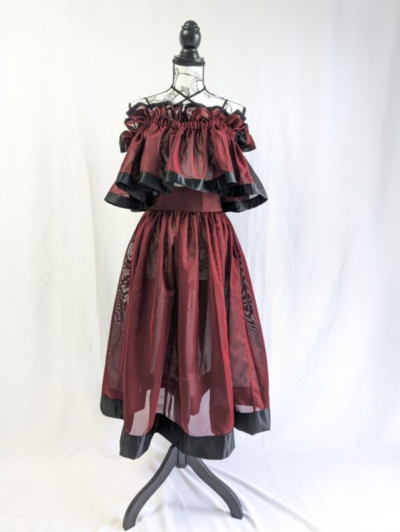 画像7: 【風通紗】リバーシブルキャミソール＆フレアスカート (7)