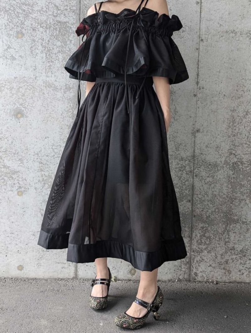 画像3: 【風通紗】リバーシブルキャミソール＆フレアスカート (3)