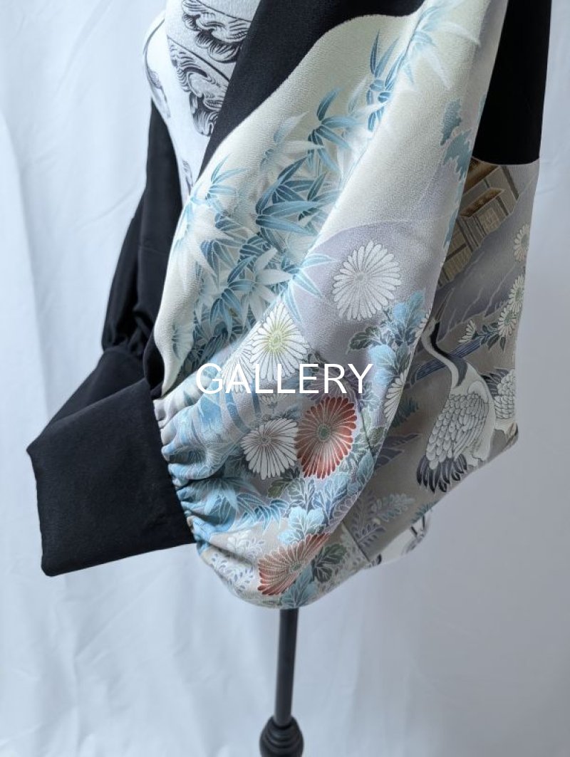 画像6: 【淡色×立ち鶴】黒留袖マーガレット (6)