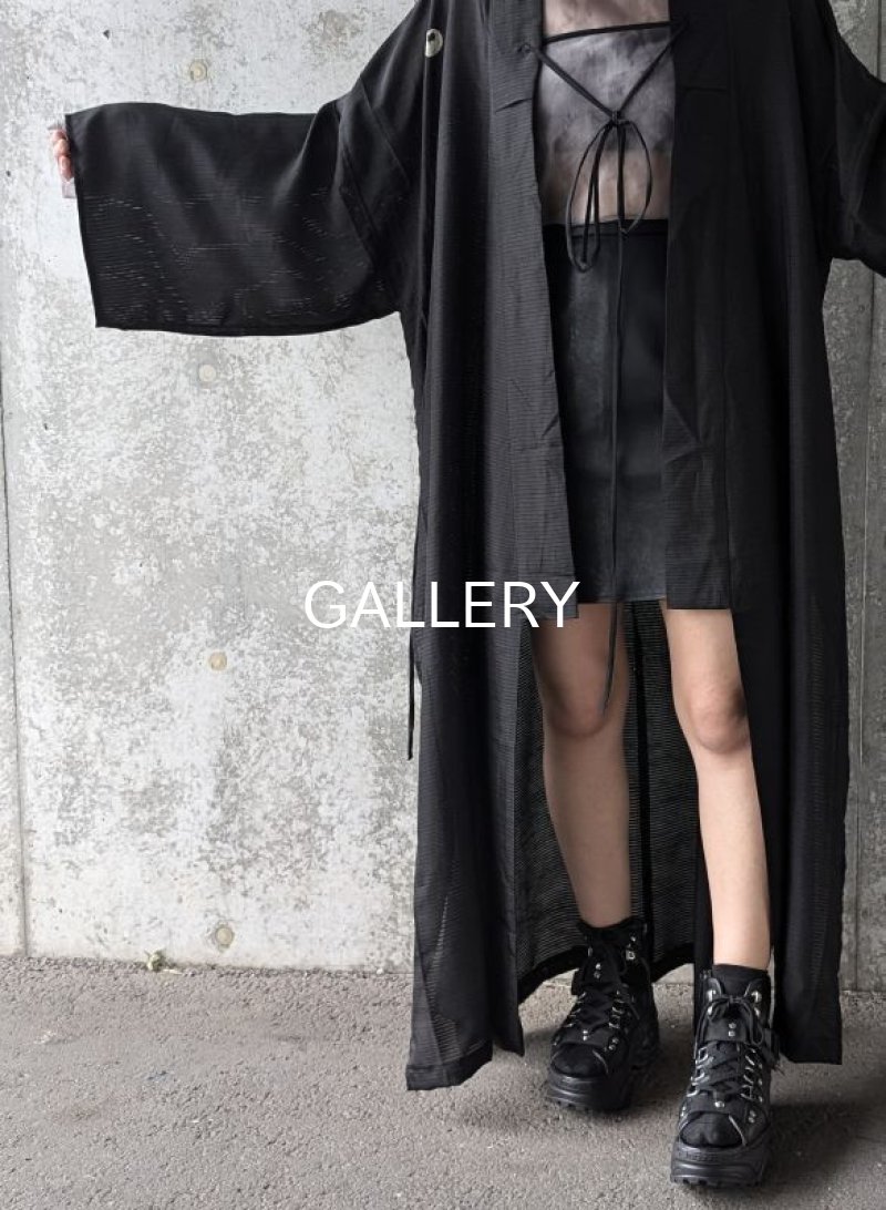 画像5: 【浮線蝶紋】黒紋付ワイドスリーブガウン (5)