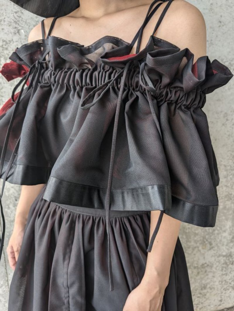 画像5: 【風通紗】リバーシブルキャミソール＆フレアスカート (5)