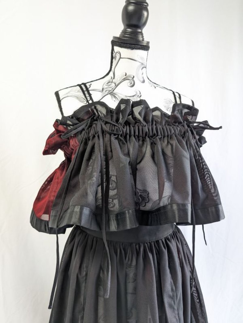 画像26: 【風通紗】リバーシブルキャミソール＆フレアスカート (26)