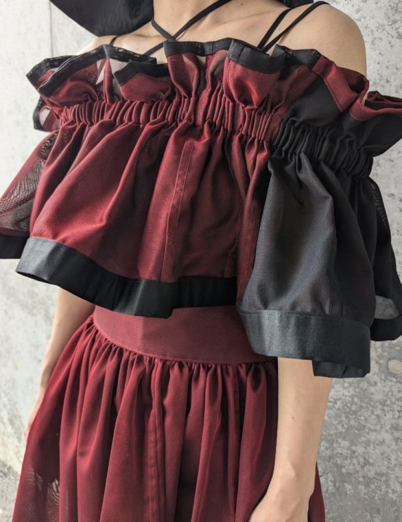 画像6: 【風通紗】リバーシブルキャミソール＆フレアスカート (6)