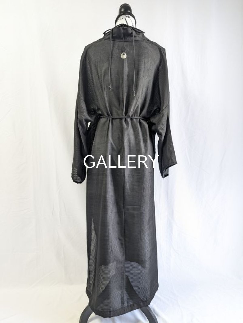 画像20: 【浮線蝶紋】黒紋付ワイドスリーブガウン (20)