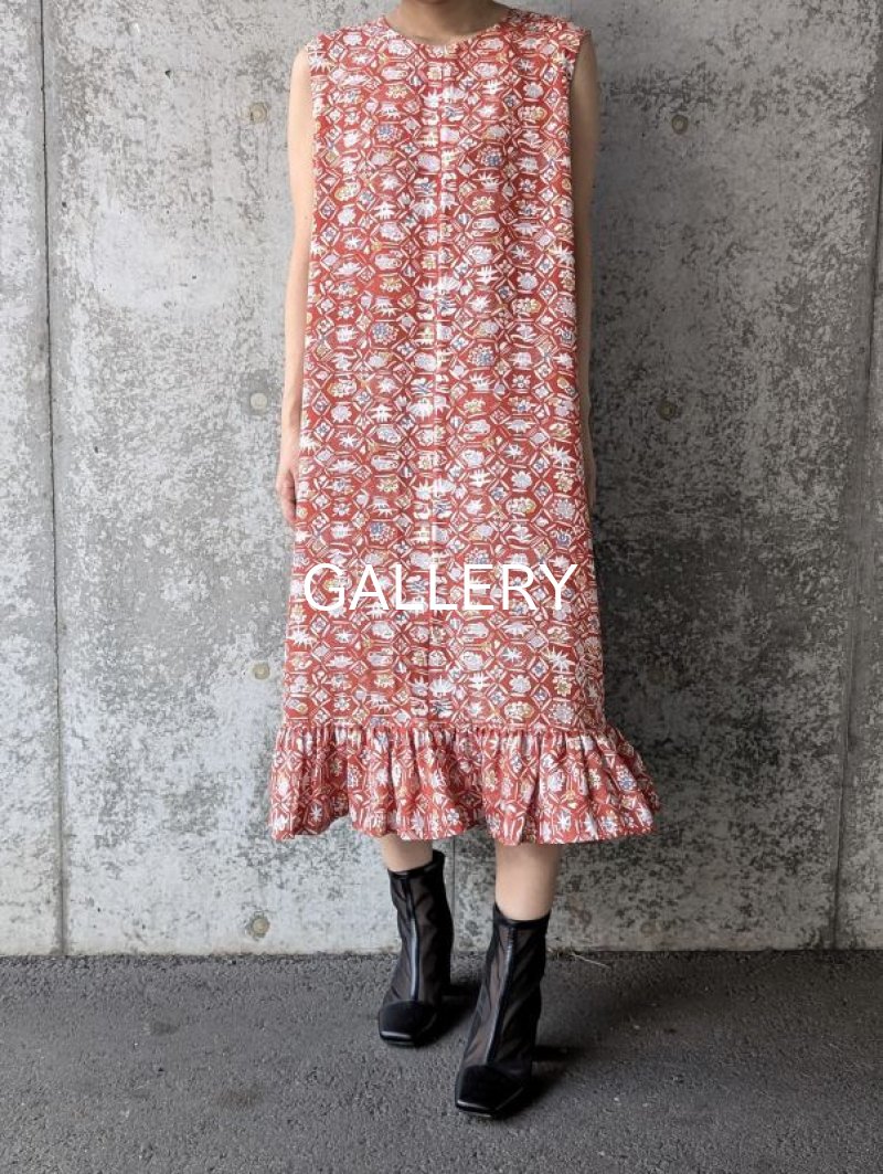 画像6: 銀朱小紋キャミソール付ワンピース (6)