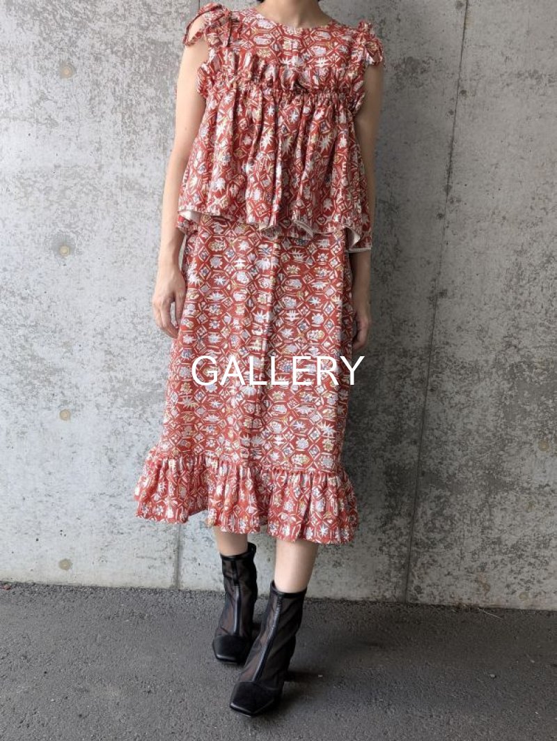 画像3: 銀朱小紋キャミソール付ワンピース (3)