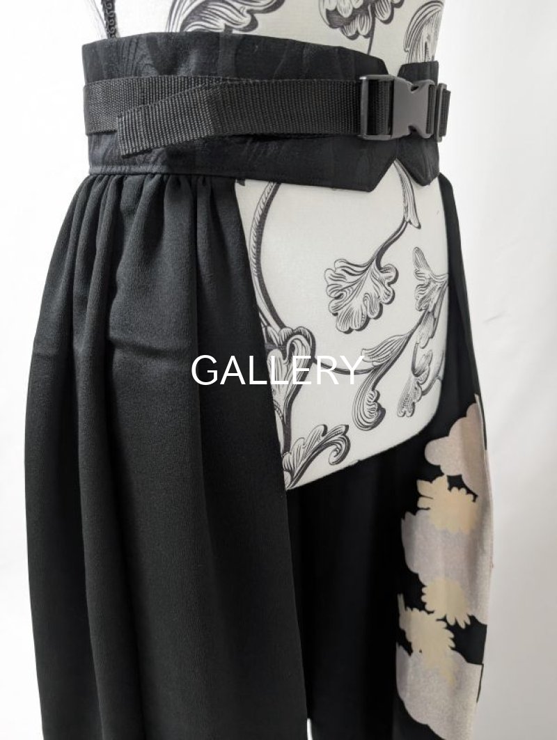 画像5: 【豪華刺繍×鳳凰×扇】黒留袖オーバースカート (5)