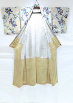 画像5: 淡黄×薔薇柄【袷着物】 (5)