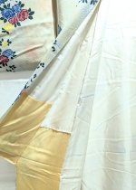 画像7: 淡黄×薔薇柄【袷着物】 (7)