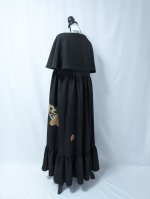 画像7: 【飛鶴金駒】黒留袖ケープカラードレス (7)