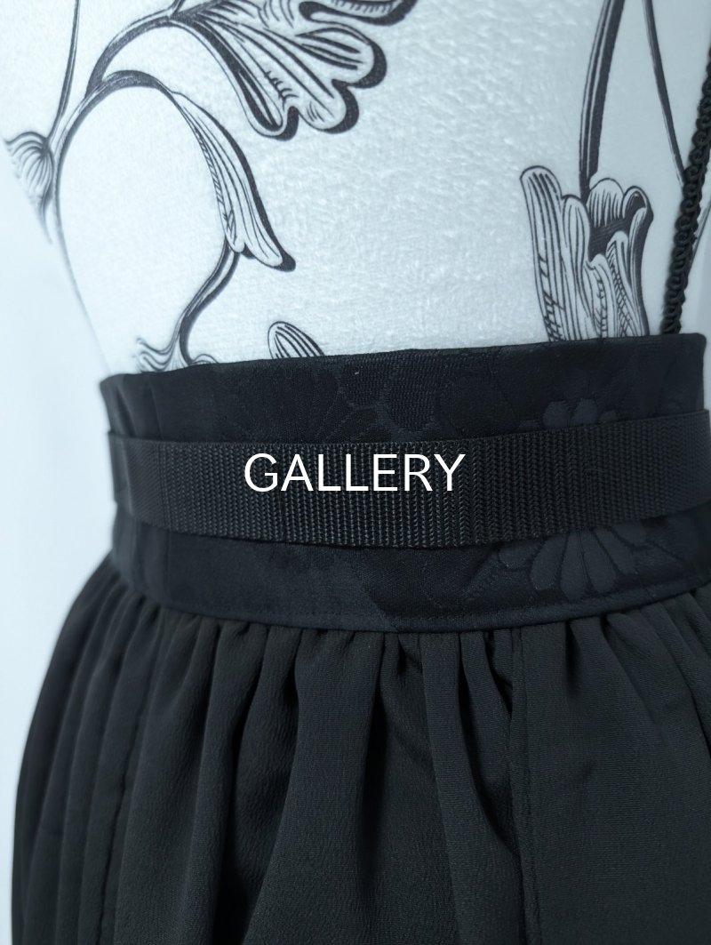 画像13: 【波飛沫に几帳柄】黒留袖オーバースカート (13)