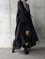 画像4: 【丸に木瓜紋】黒紋付シースルーフリルガウン (4)