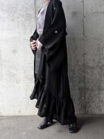 画像5: 【丸に木瓜紋】黒紋付シースルーフリルガウン (5)