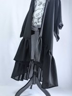 画像12: 【丸に木瓜紋】黒紋付シースルーフリルガウン (12)