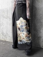 画像3: 【自然風景画】黒留袖ワイドラップパンツ (3)