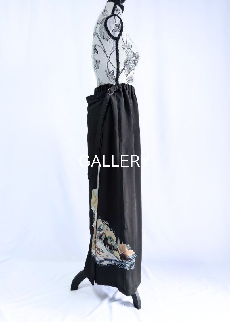 画像19: 【自然風景画】黒留袖ワイドラップパンツ (19)