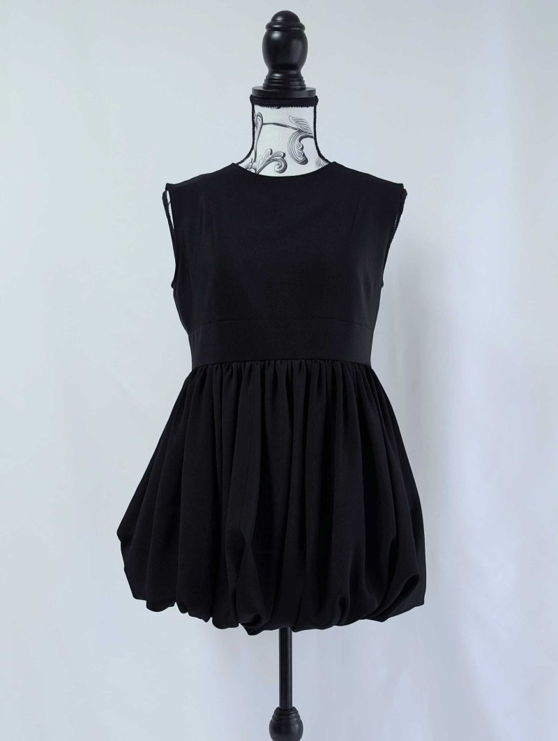 画像20: 【丸に三つ柏紋】シャーリングバルーンドレス (20)