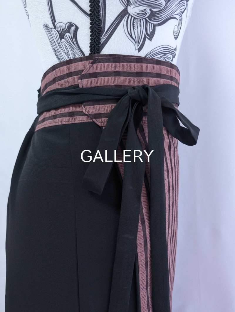 画像14: 【pinkストライプチェック】kimonoジャケット＆マーメイドラップスカートセットアップ (14)