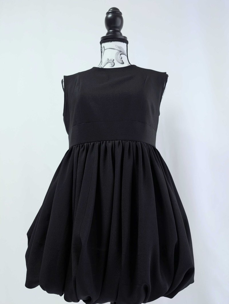 画像21: 【丸に三つ柏紋】シャーリングバルーンドレス (21)