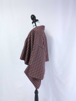 画像5: 【pinkストライプチェック】kimonoジャケット＆マーメイドラップスカートセットアップ (5)