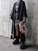 画像11: 【五三桐紋×金駒飛鶴】落款付オーバースカートセットアップ (11)