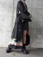 画像12: 【五三桐紋×金駒飛鶴】落款付オーバースカートセットアップ (12)