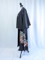 画像14: 【五三桐紋×金駒飛鶴】落款付オーバースカートセットアップ (14)