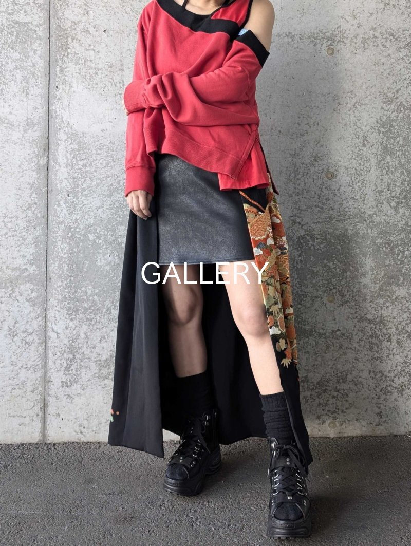 画像6: 【金駒松×文箱×鼓】黒留袖オーバースカート (6)