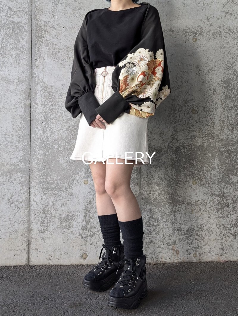 画像3: 【金駒×菊×雲取り】黒留袖マーガレット (3)