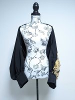 画像16: 【雲取り×華文×金駒紐文様】黒留袖マーガレット (16)