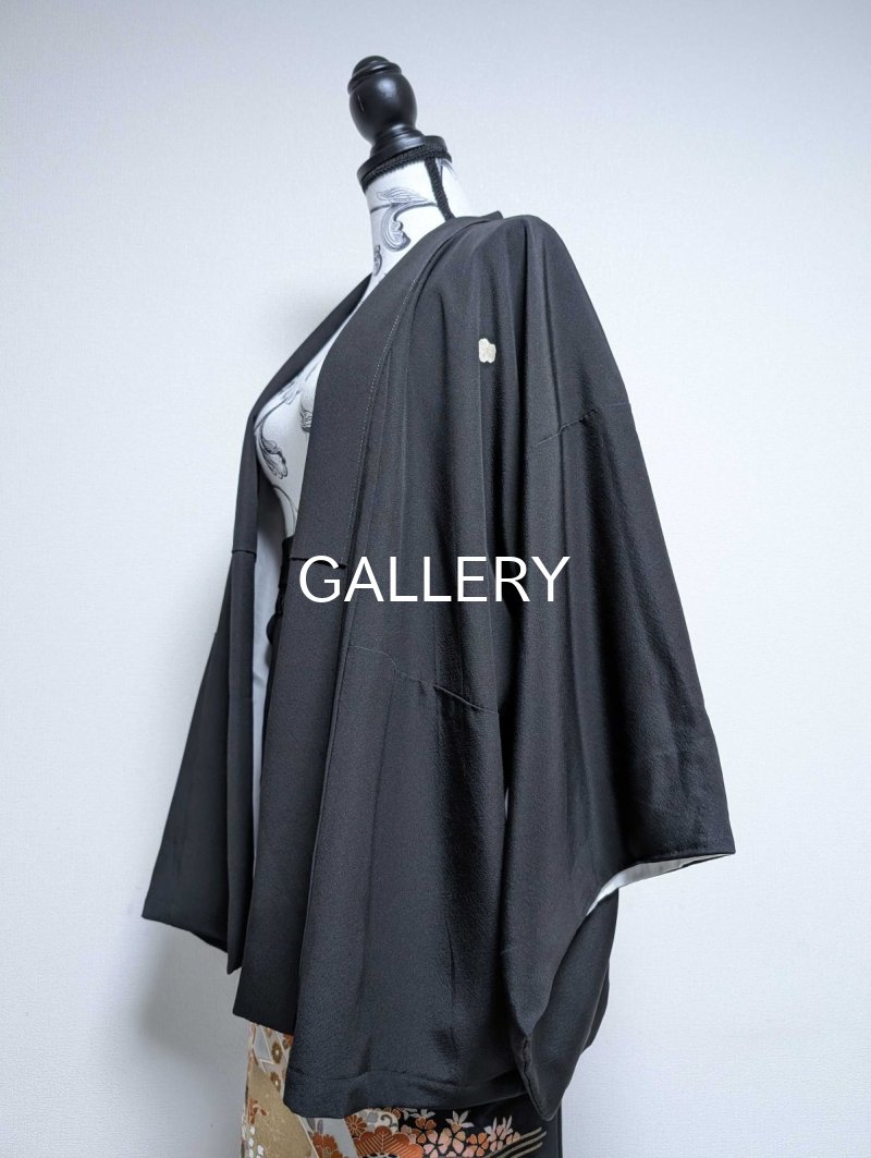 画像8: 【流水×扇×蔦紋】黒留袖ラップスカートセットアップ (8)