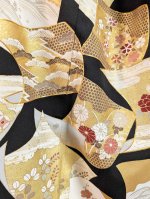 画像2: 【扇に松×菊×萩】落款付き黒留袖 (2)
