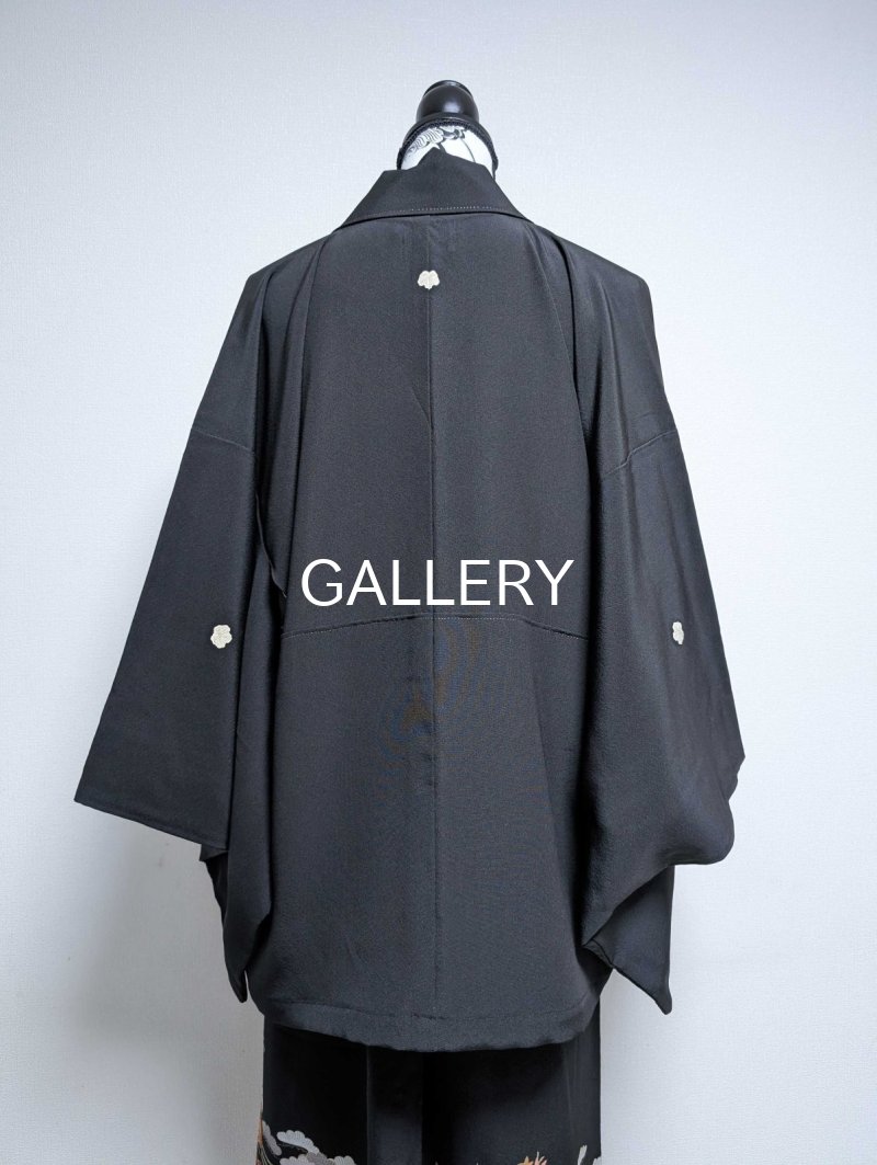 画像27: 【流水×扇×蔦紋】黒留袖ラップスカートセットアップ (27)