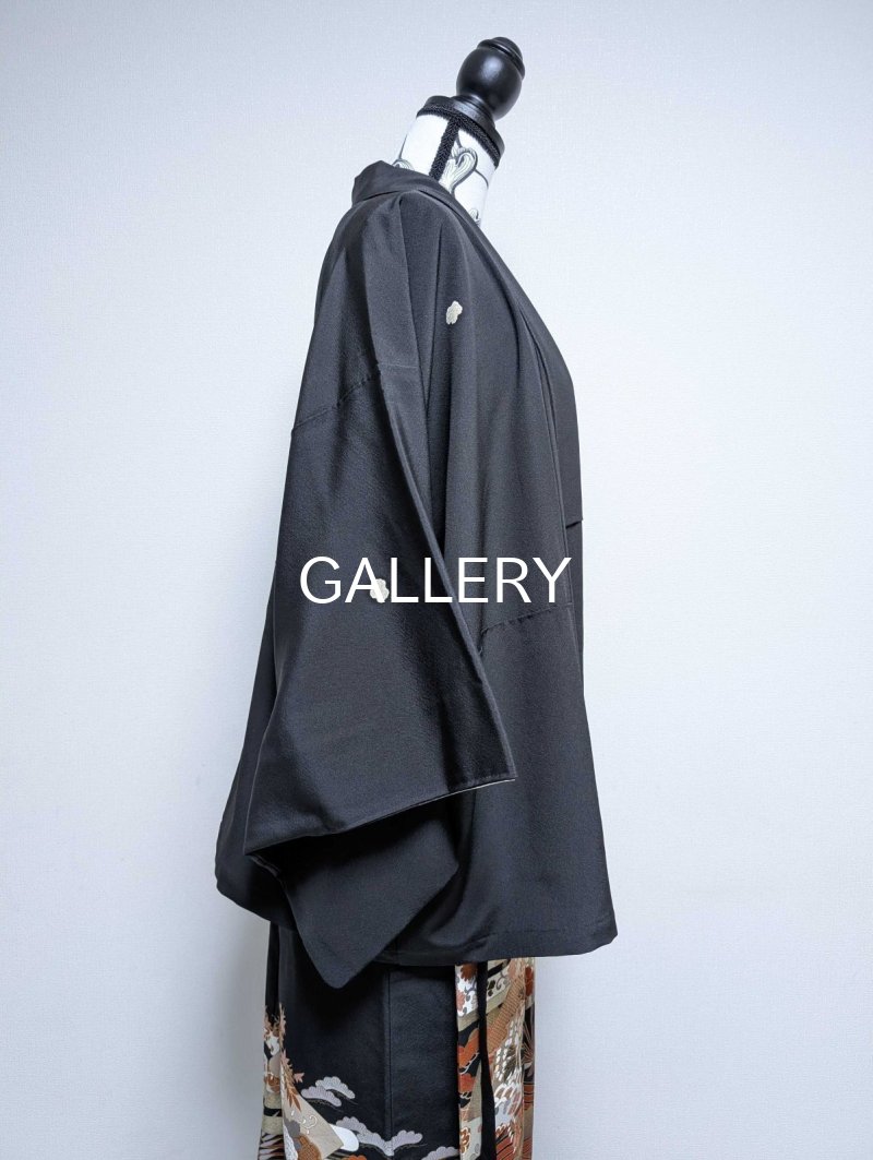 画像29: 【流水×扇×蔦紋】黒留袖ラップスカートセットアップ (29)