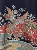 画像3: 【蘇州刺繍調×鳳凰】黒留袖 (3)