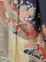 画像2: 【蘇州刺繍調×鳳凰】黒留袖 (2)