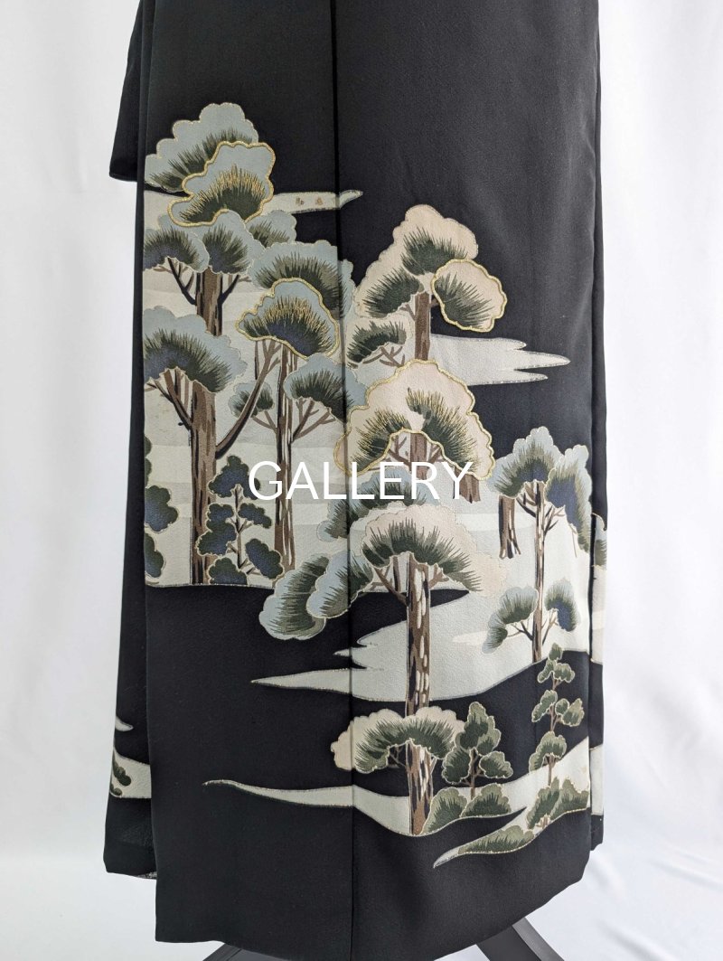 画像20: 【金駒×松柄】黒留袖ワイドラップパンツ＆ジャケットセットアップ (20)